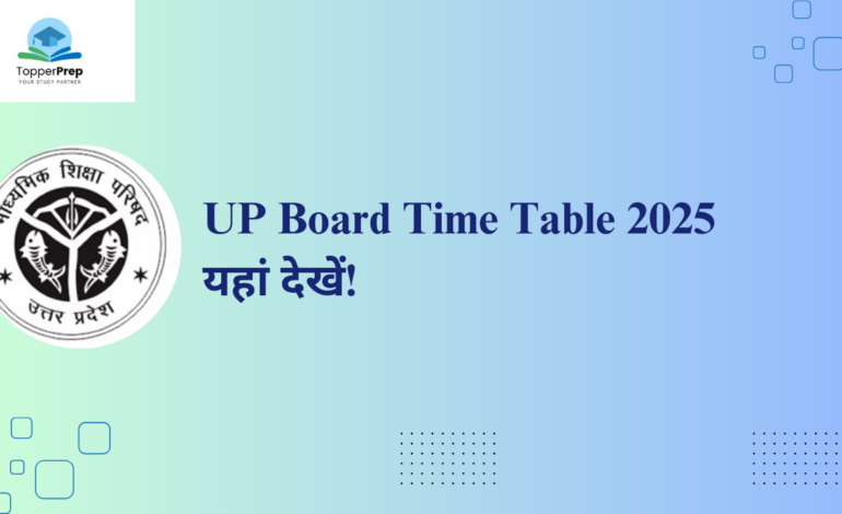 UP Board Time Table 2025